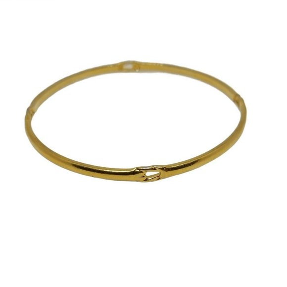 Vintage Monet Bangle Bracelet Gold Tone Delicate